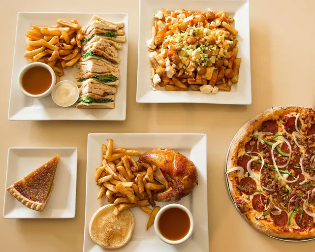 Assortiment de plats Pizza Belle Rose